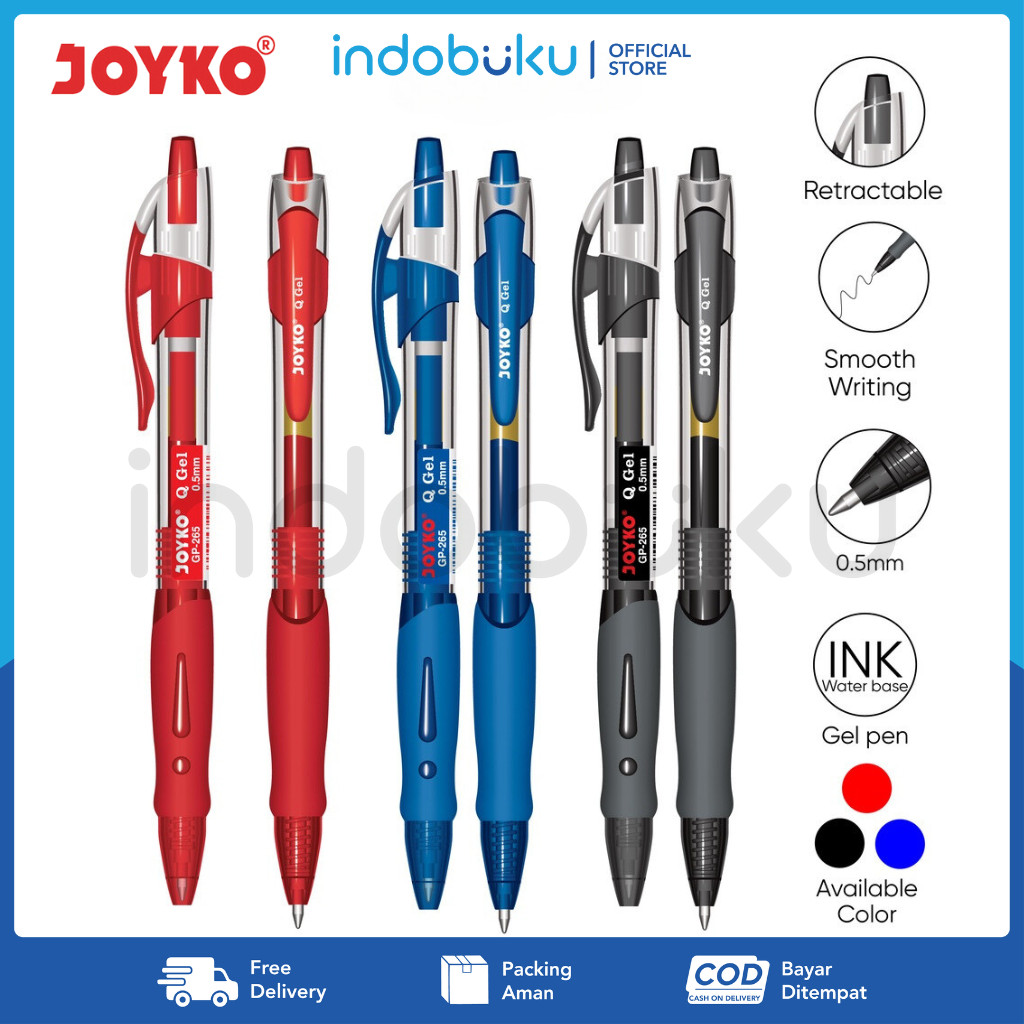 

Pulpen Gel Pen Joyko 0.5mm GP-265 ( 1 PCS )