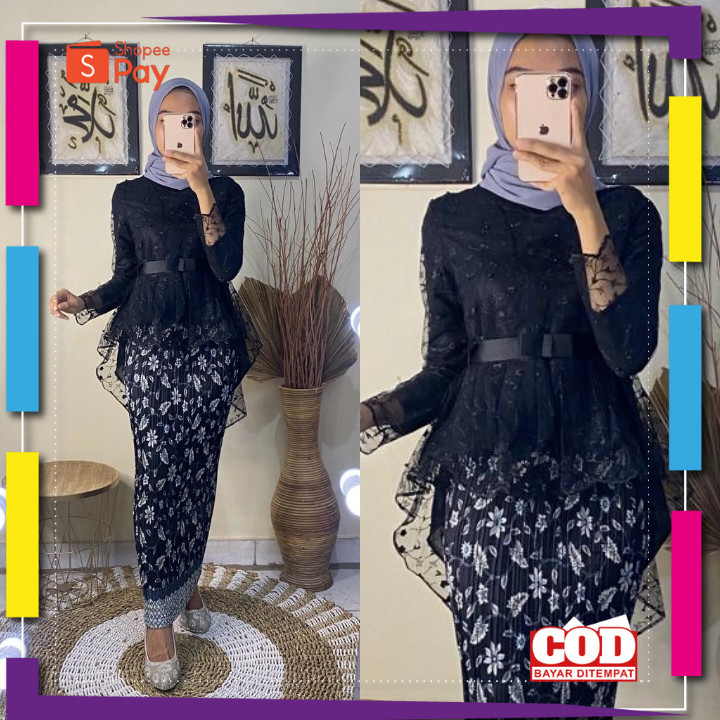 KAIN LEMBUT HALUS ADEM TEBAL / KIRANA OL - (BISA COD) SETELAN KEBAYA MODERN AURORA PITA/KEBAYA WISUD