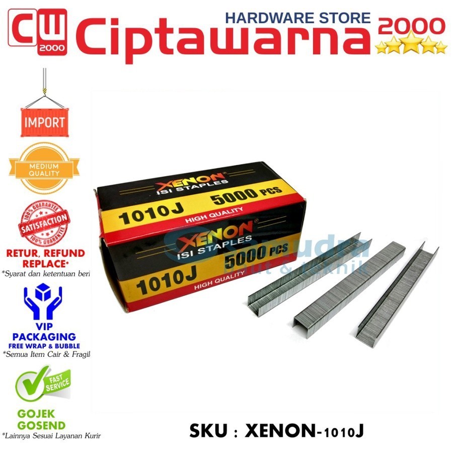 

Xenon 1010J Isi Staples 10mm Paku Angin Tembak 5000 pcs - CwTc