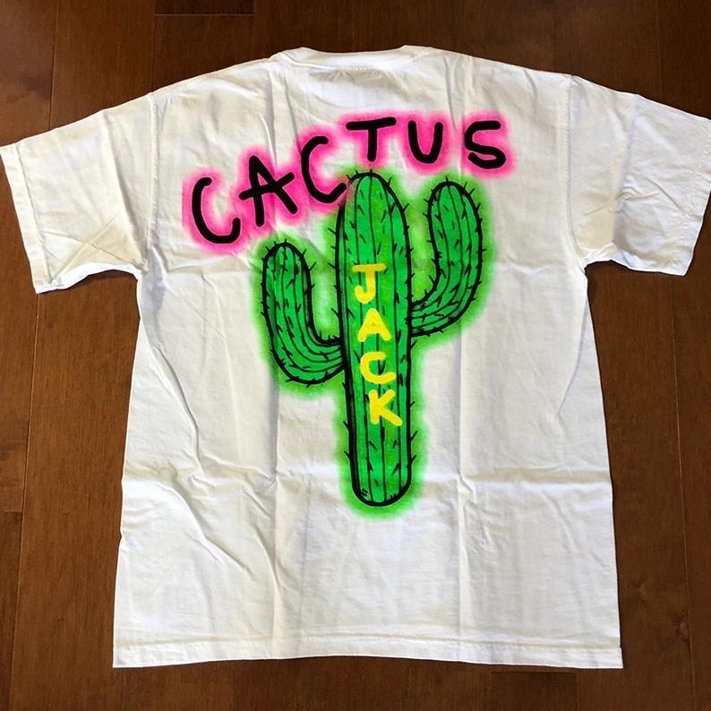 original design Cotton Travis Scott ts Cactus Jack Airbrushed Tee Around Tour Short Sleeve T High Qu