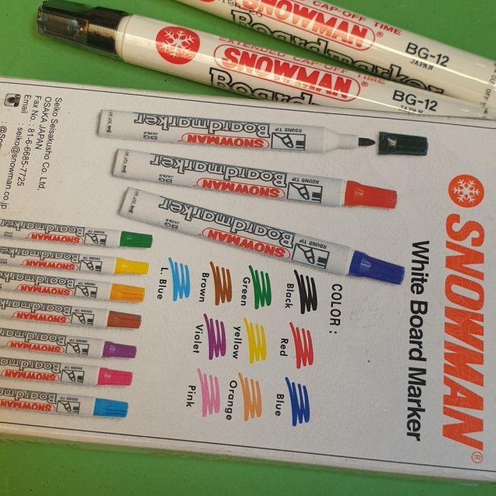 

spidol snowman bg 12 whiteboard - Merah