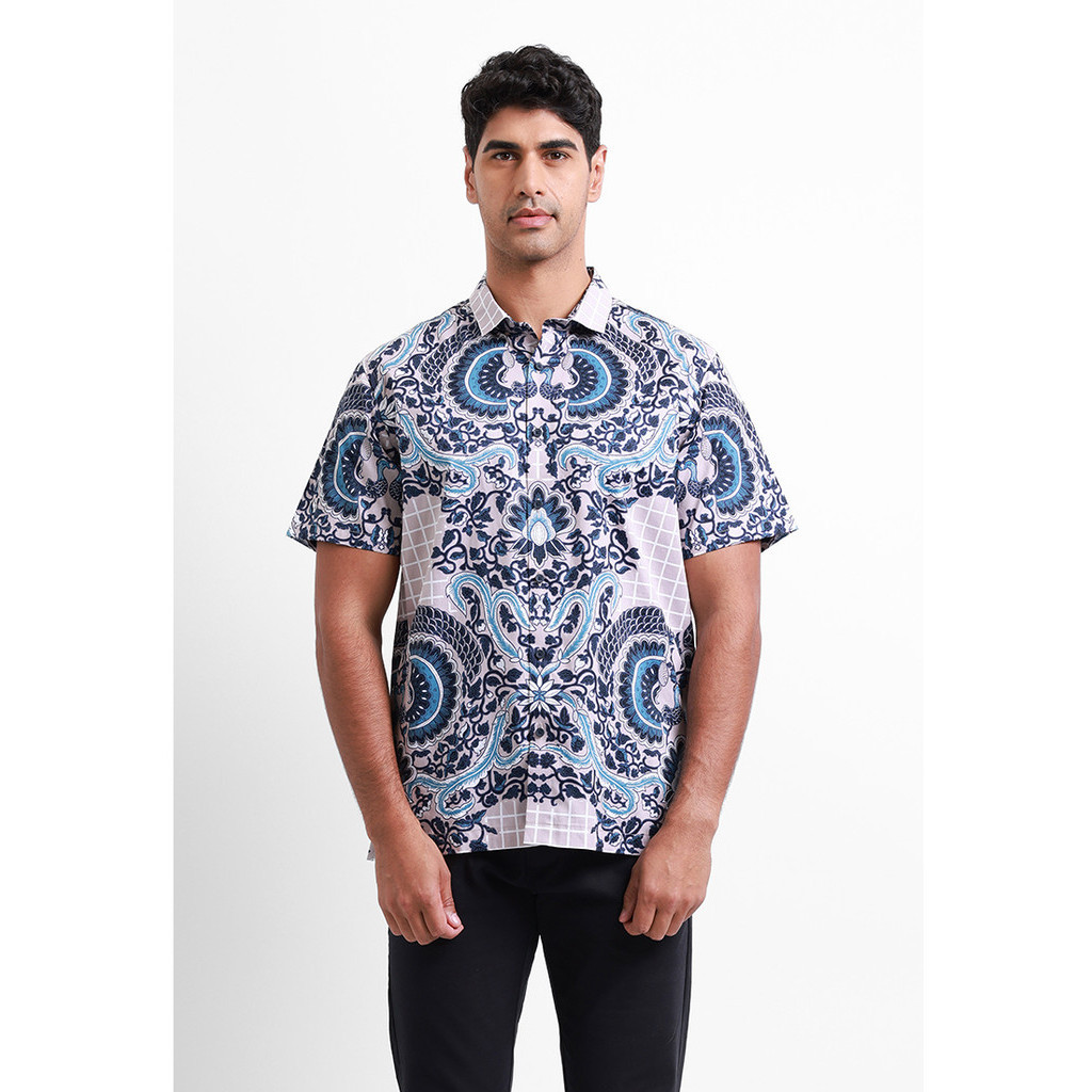 MOC Kemeja Batik Lengan Pendek Pria BANTOALA - KHAKI