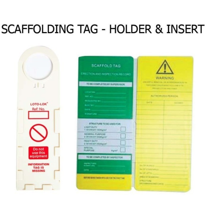 scaffolding tag holder - holder and tag