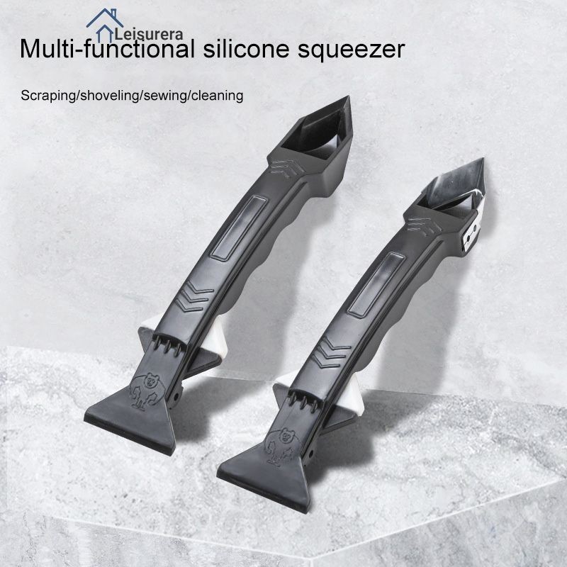 Logam Squeegee Scraper Kaca Squeegee Scraper Sudut Sisa Lem Kecantikan Alat Jahit Set Squeegee leisu