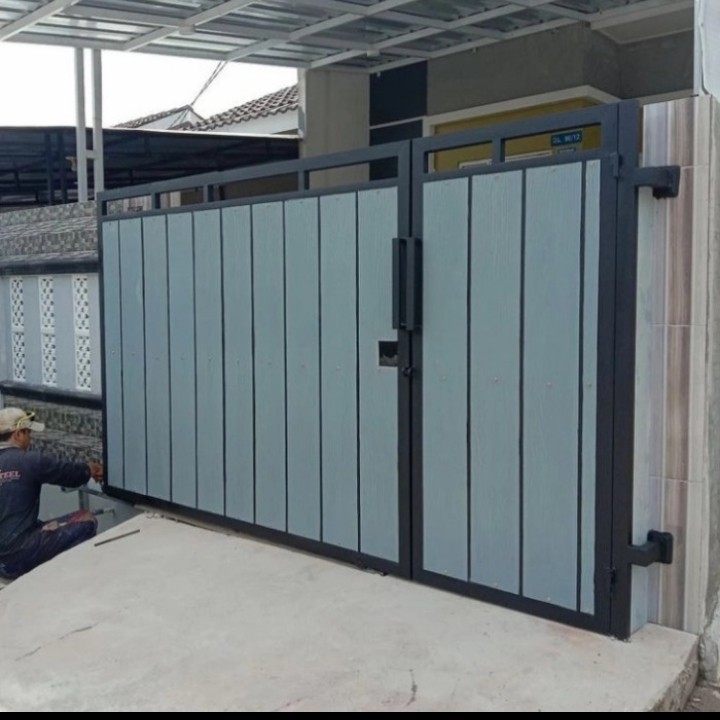 pagar  rumah minimalis murah grc motif kayu