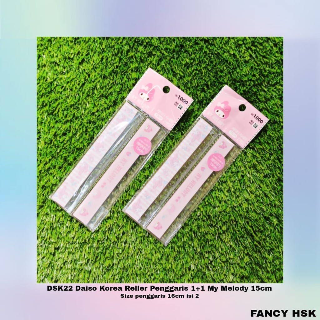 

DAISO KOREA RULLER PENGGARIS 1+1 MY MELODY 15CM DSK22