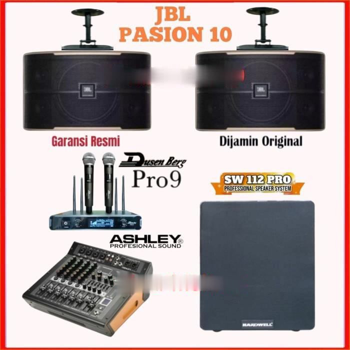Paket Karaoke JBL Pasion 10 / Sub Hardwell SW 112 Pro / Power Mixer Ashley Original