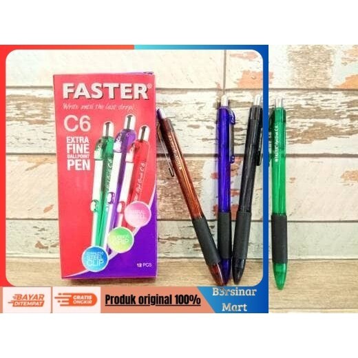 

[[KUALITAS TERBAIK]] Pulpen Faster C6 COD