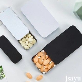 Kotak besi tutup geser jari balsem Model geser wadah kaleng alumunium mini yang nyaman Model geser t