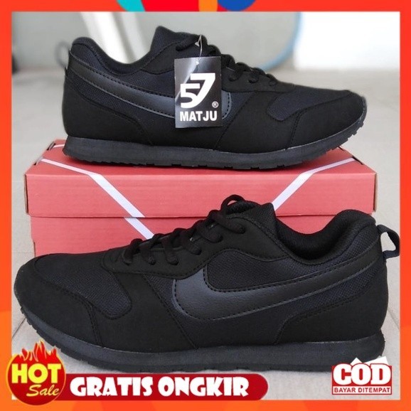 UKURAN SIZE 37 38 39 40 41 42 43 44 45 / NEW SEPATU SEKOLAH HITAM POLOS PRIA WANITA / SEPATU SEKOLAH
