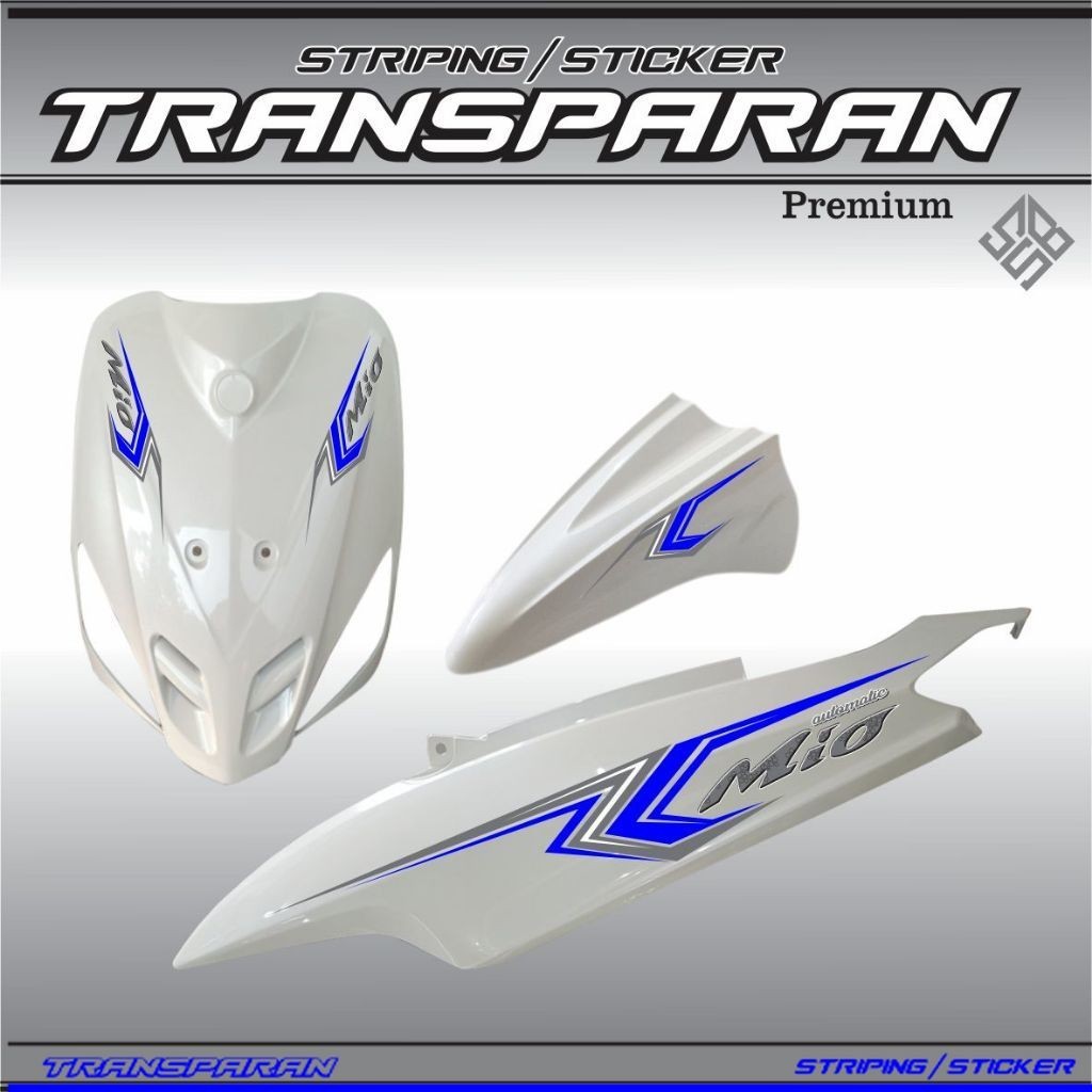 STRIPING MIO TRANSPARAN UV STICKER MIO SPORTY/SMILE SIMPLE STRIPING VARIASI MOTOR