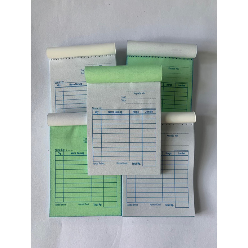 

[Ready] Nota Mini NCR, 2 Ply, Ukuran Seperdelapan Folio, Langsung Tembus Rangkap 2