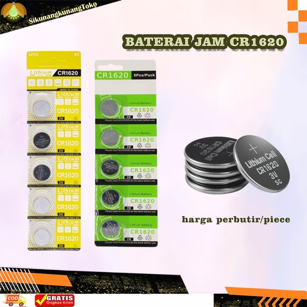(SKN) BATREI BATRE BATERAI JAM ORIGINAL CR1620 / CR-1620 / CR 1620