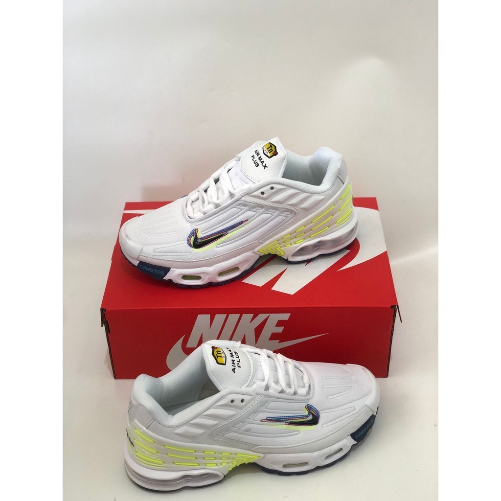 Sneakers Unisex - NK AIRMAX PLUS 3 TN SWOOSH WHITE/GREEN , bisa COD ukuran 40, 41, 42, 43, 44, 45