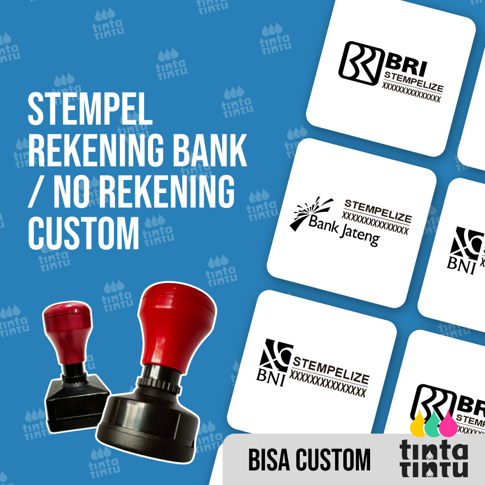 Stempel Rekening Bank / No Rekening Custom