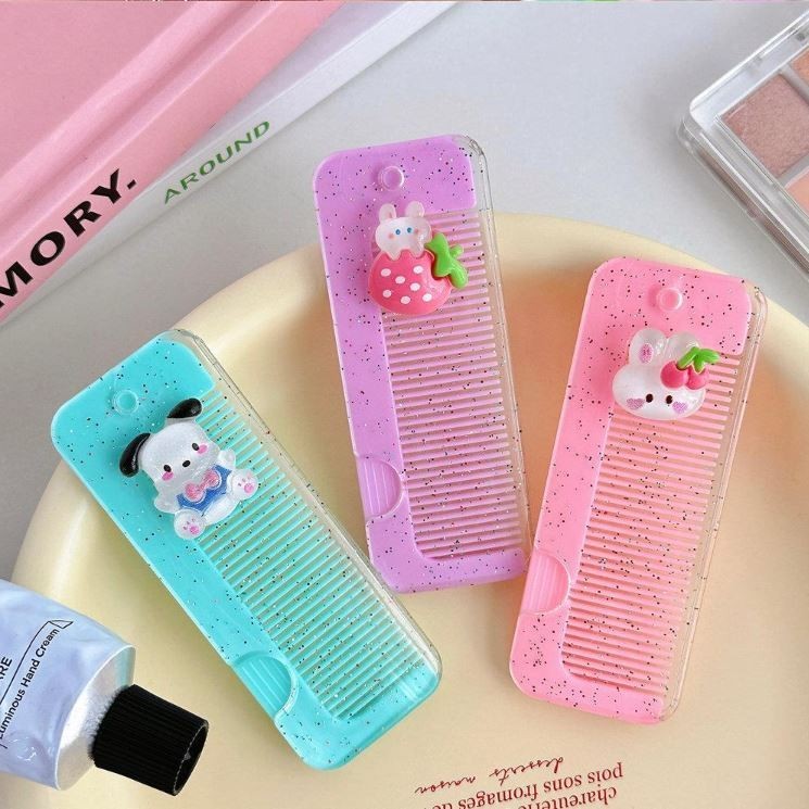 Sisir  Anak Mini Lucu Motif Glitter Aesthetic