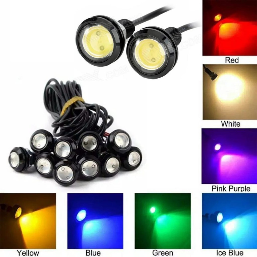 Lampu LED Eagle Eye Baut 23 mm eagle mata elang 12v variasi bulat kecil model untuk motor mobil