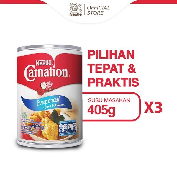 

NESTLE Carnation Susu Masakan Evaporasi 405g - 3pcs