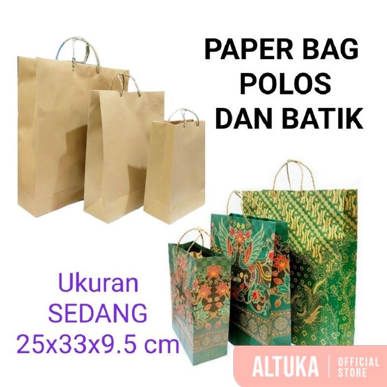 

Paper Bag Goody Bag Batik dan Polos SEDANG