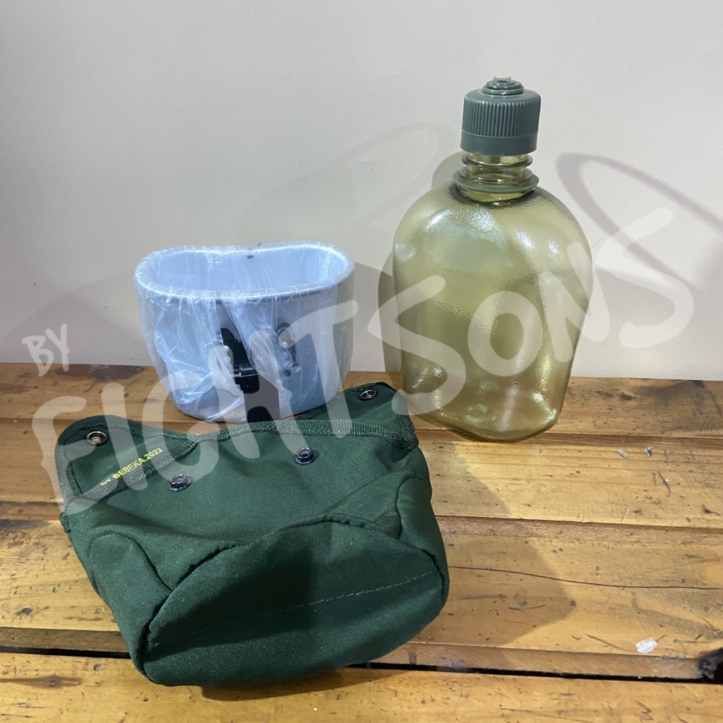 1 Set Veples Terbaru Transparan bebas BPA Hijau Jatah Asli TNI Peples Tempat Air Minum TNI Bebas BPA