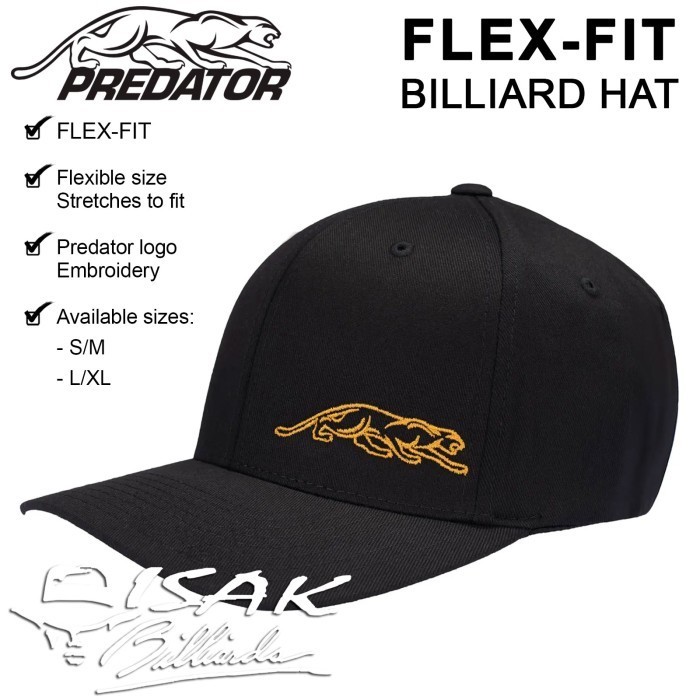 Predator Flexfit Billiard Hat - Topi Biliar Baseball Cap Asli USA - S/M