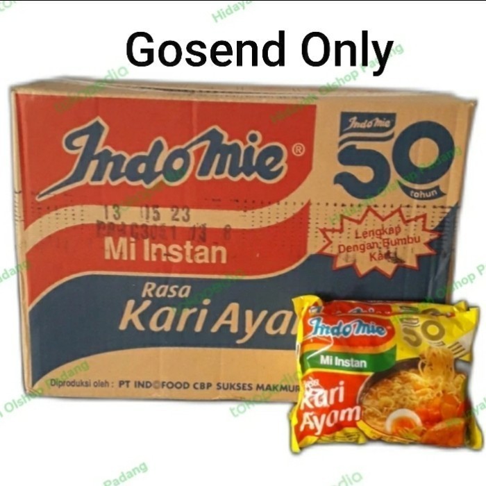 

Indomie Kari Ayam Per dus isi 40 pcs (Khusus Gosend)