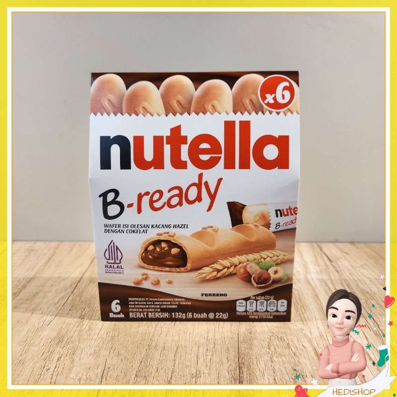 

Biskuit Nutella Be Ready / Nutella B-Ready 132Gr Isi 6