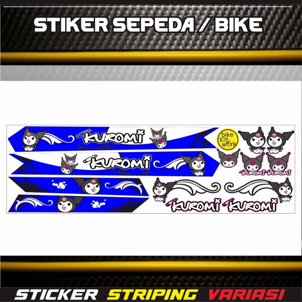 STIKER STRIPING DECAL SEPEDAH ANAK / VARIASI STIKER SEPEDAH ANAK MOTIF BARU POLET SEPEDAH