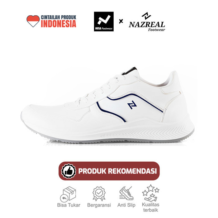 Nusa - GARVIN NAVY Sepatu Pria Cowok Sneakers Sport Running ORIGINAL