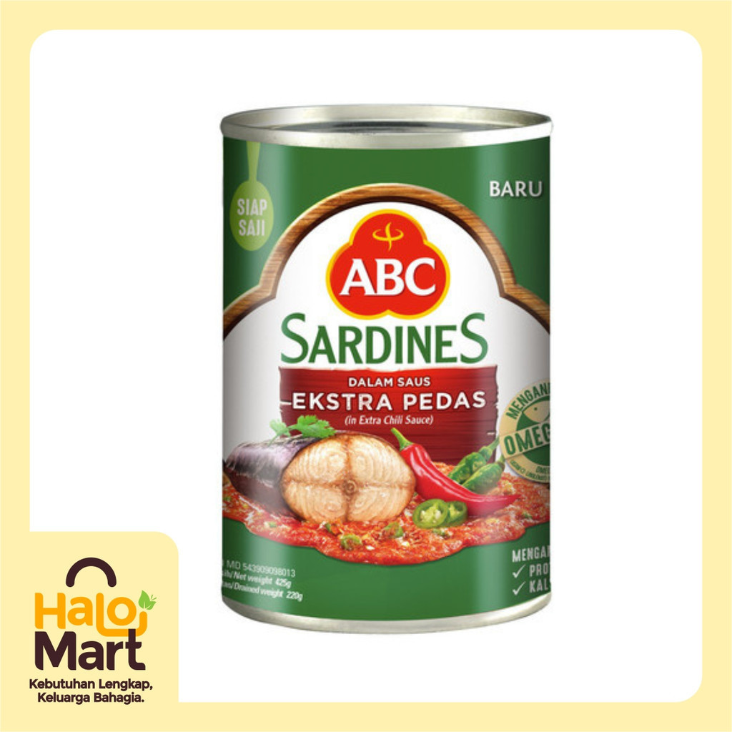 

ABC Sardines Saus Extra Pedas Makanan Kaleng [425 g]