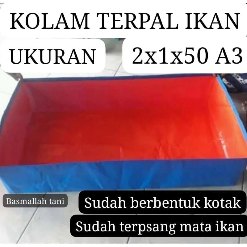 TERPAL KOLAM IKAN LELE 2x1x50 A3 Original