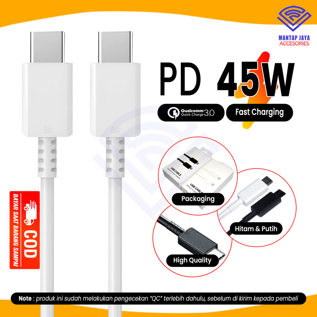 [COD] KABEL DATA CASAN USB TYPE TIPE C TO TYPE C SUPER FAST CHARGING 45W 5A FOR SAMSUNG S21 ULTRA