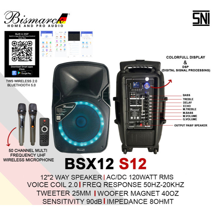 Grosir Bismarck BSX12 S12 Portable