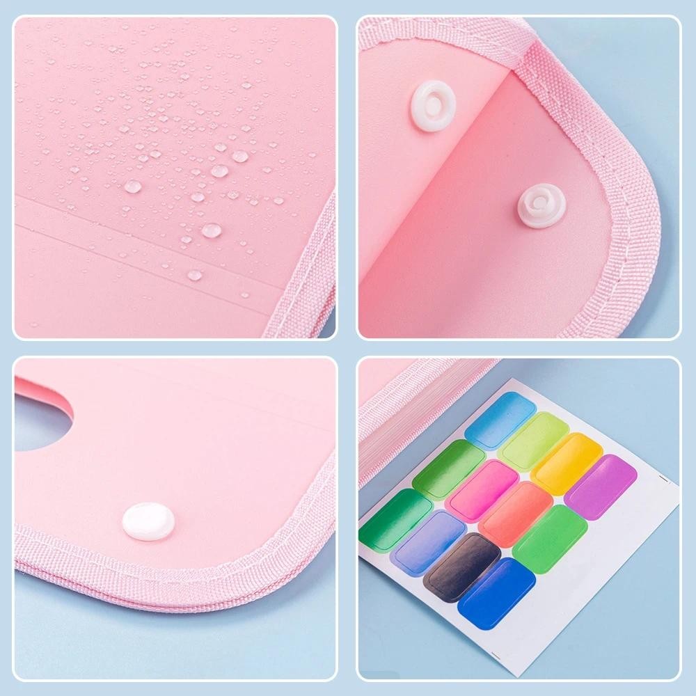 

GAGALU Tas File Handle Warna Transparan Anti Air Multi Layer Folder Tas File 13 Sekat Map Tas