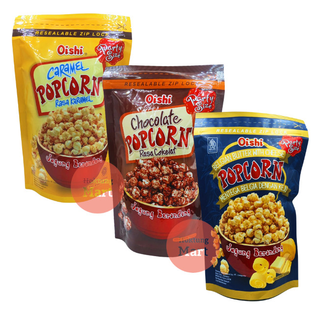 

Oishi Popcorn Karamel/Cokelat/Cheese Pouch 100gr