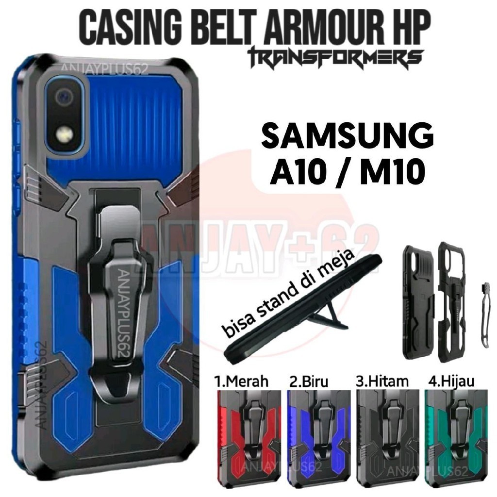 Case Untuk SAMSUNG A10/M10 Casing Hardcase i-Crystal Transformers Standing Untuk Smartphone