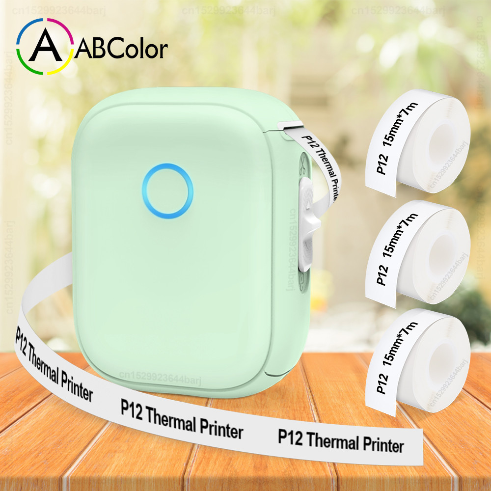 

Mini Label Maker P12 Wireless Bluetooth Label Printer Handheld Thermal Label Machine Y Self-adhesive Continuous Label Paper