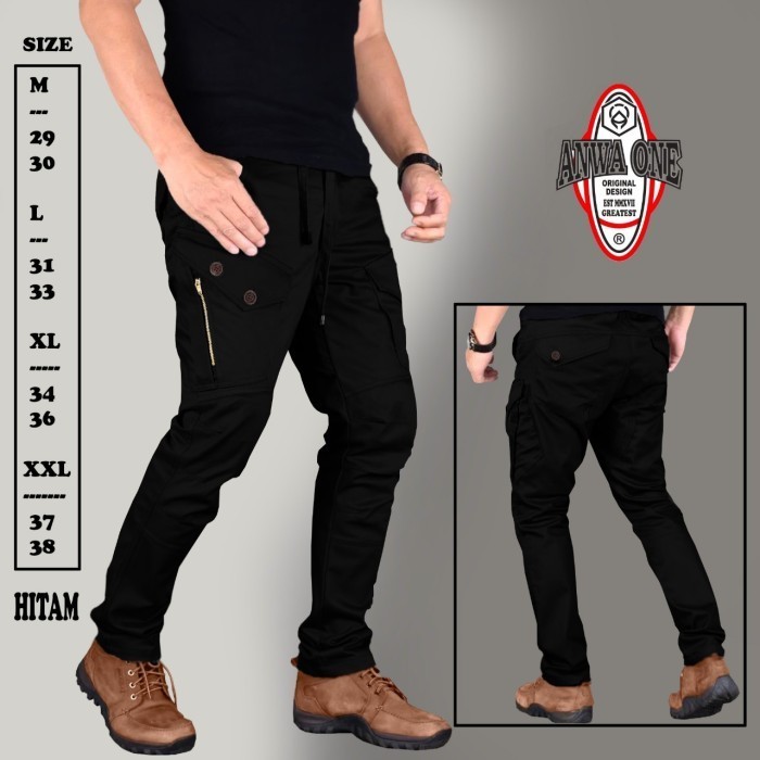 celana taktikal panjang outdoor/celana taktikal pria cargo panjang - coklat, M