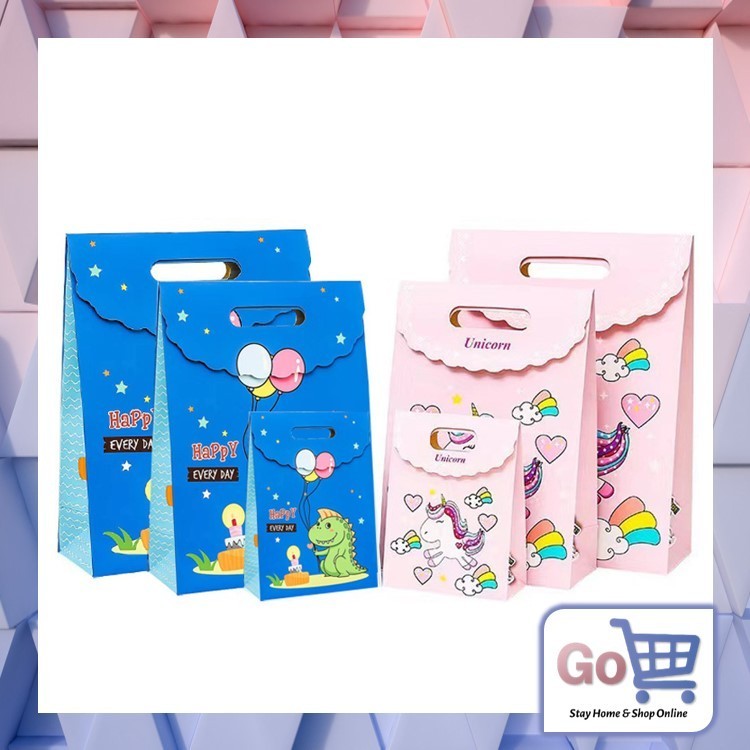 

Go - 1201 Paper Bag Karakter Animal / Tas Ulang Tahun / Kantong Penyimpanan Kado / Goodie Bag