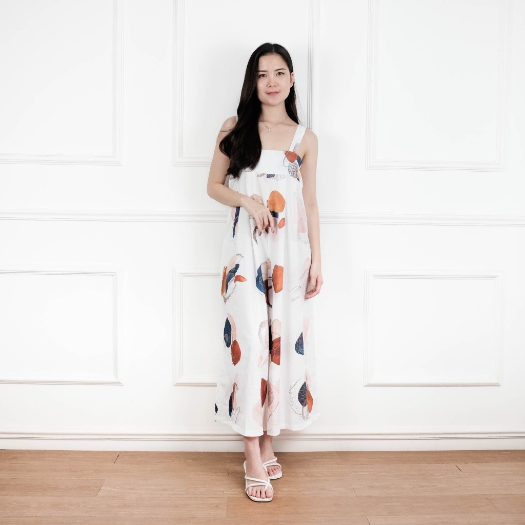 Jumpsuit Celana Panjang Wanita Bahan Linen Korean Style Overall Wanita Baju Kodok Celana Lebar #CA13