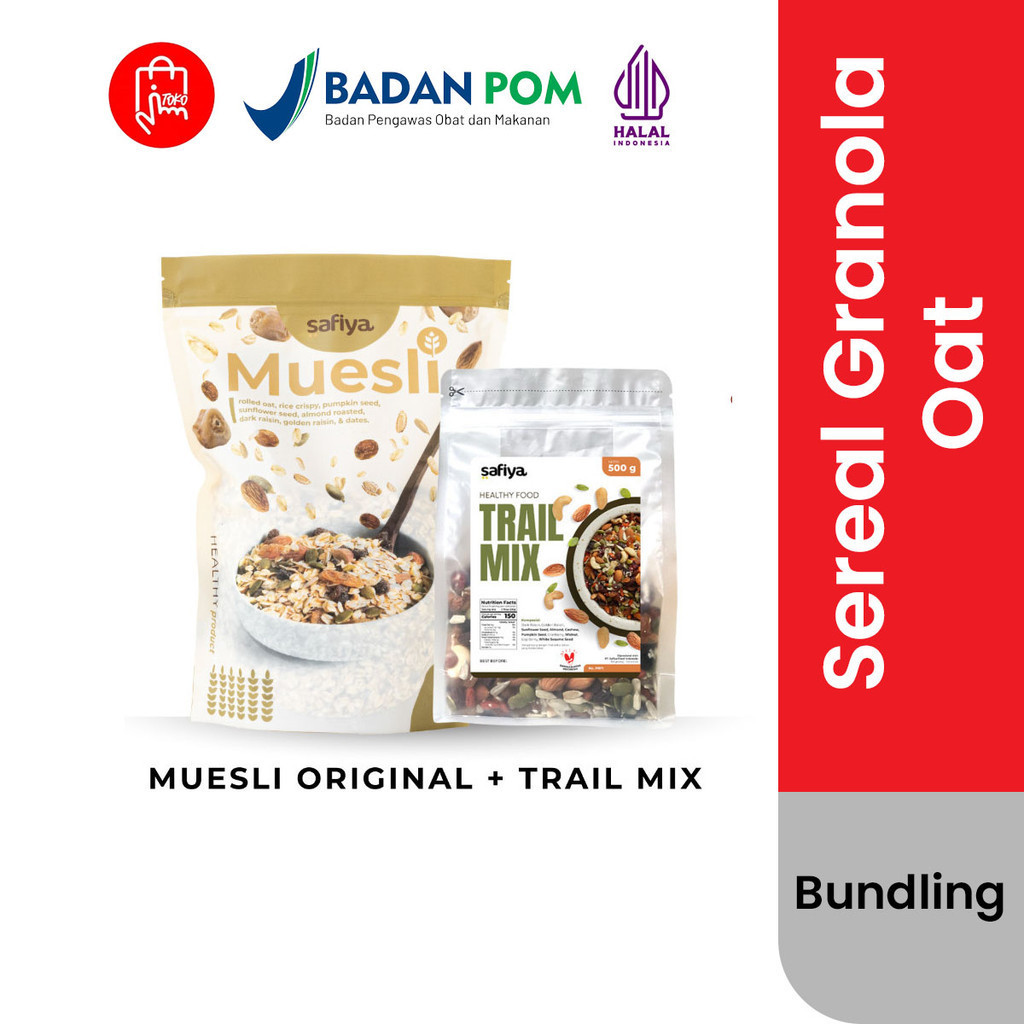 

[Paket Hemat] Paket 2 IN 1 Trail Mix 500 gr + Muesli Original