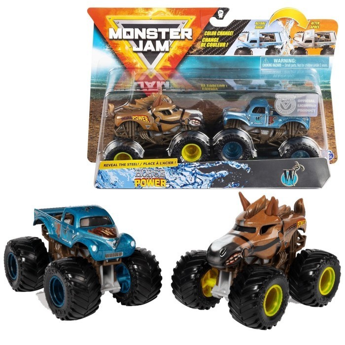 Spin Master Monster Jam Color Change  Horse Power VS W