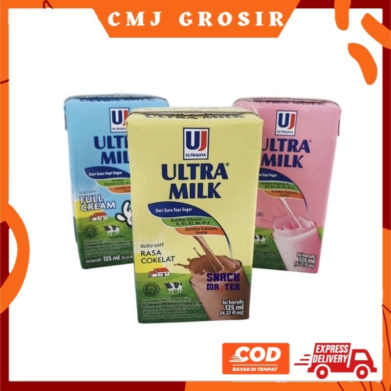 

GROSIR ULTRA MILK SUSU UHT 125 ML VARIASI COKLAT | STRAWBERRY l FULL CREAM