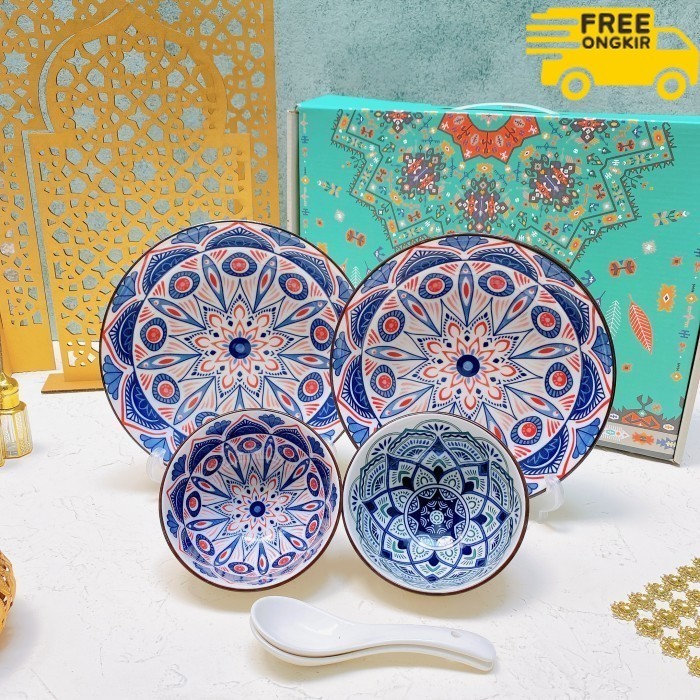 

✨LARIS✨ -Bohemia gift set / hampers ramadan lebaran idul fitri / piring set - 6 pcs