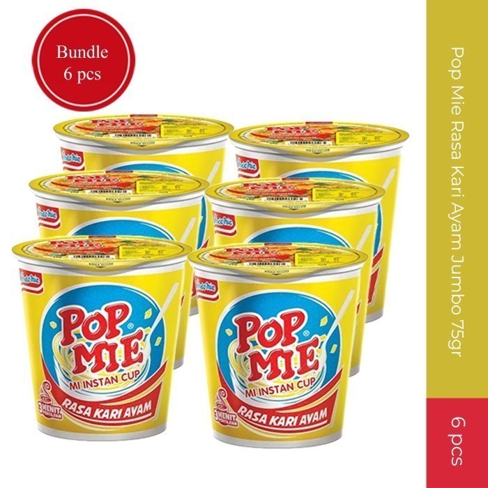 

Pop Mie Rasa Kari Ayam Jumbo 75gr - 6 pcs afewmart