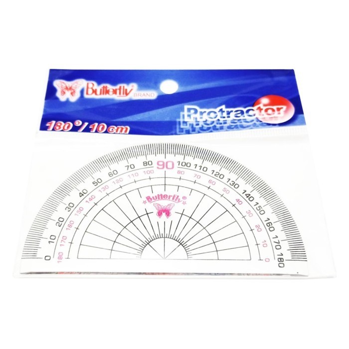 

Penggaris Busur Butterfly 180 Derajat 10 cm/ 12 Cm Penggaris Busur Protactor