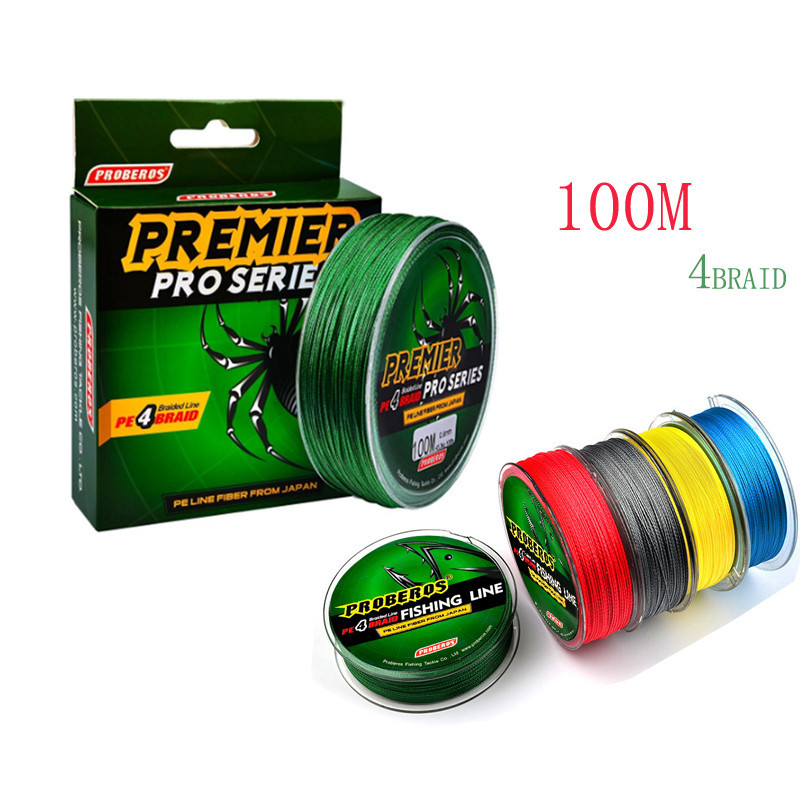 PROBEROS 4 Senar Pancing Kepang 100M Panjang 6LB-100LB Senar Pancing PE Jepang Senar taLi pancing PE