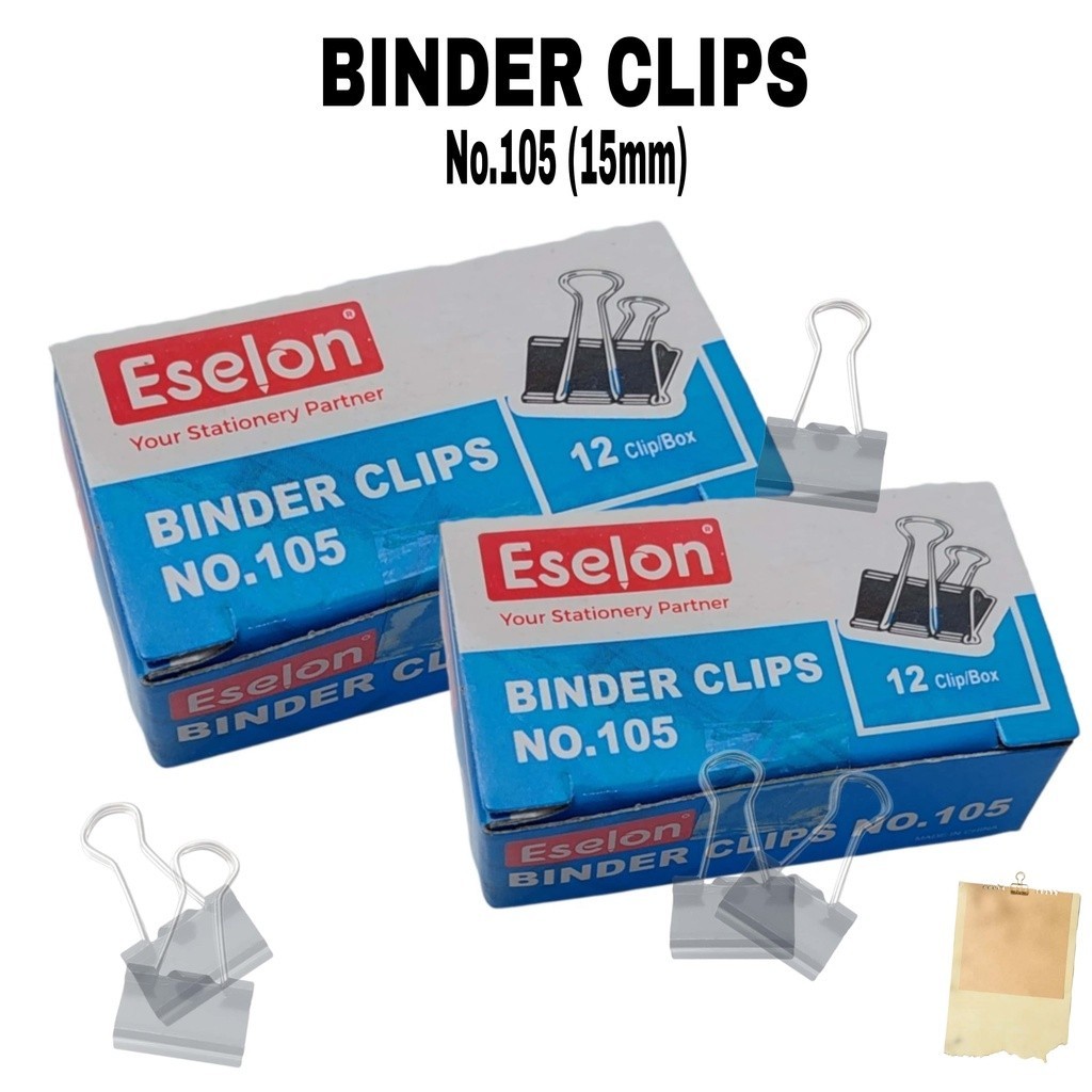 

(12 pcs) Penjepit Kertas/Binder Klip/Binder Clip No.105