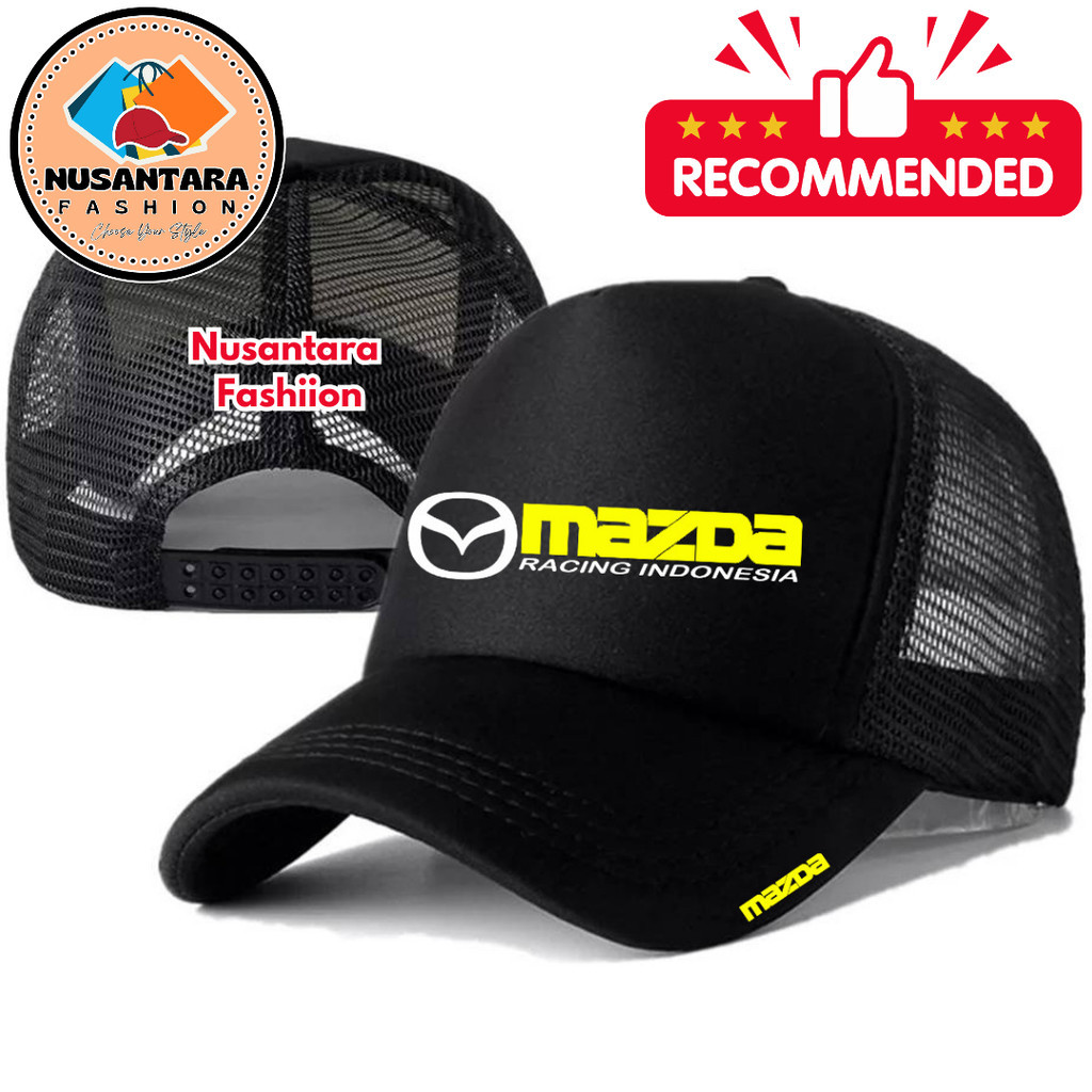 Nusantara Fashiion Topi Trucker MAZDA - Topi Distro MAZDA Logo - Topi MAZDA Premium - Topi Pria Dewa