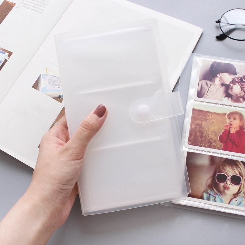 

240 Card Slots Frosted Card Holder: The Perfect Kpop Photo & Business Card Storage Solution!